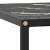 vidaXL Coffee Table Black with Black Marble Glass 31.5 in.x31.5 in.x13.8 in. - 4 of 4