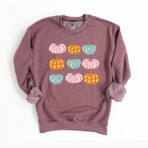 Simply Sage Market Women's Graphic Sweatshirt Floral Pumpkins Chart - 1 of 2