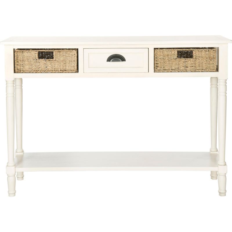 Winifred Wicker Console Table With Storage  - Safavieh, 1 of 6