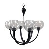 Yosemite Home Decor Orion 6-Light Transitional Chandelier in Matte Black Finish with Clear Seeded Glass Bowl Shades - 2 of 4