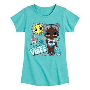 Girls' - LOL Surprise! - Pool Party Vibes Fitted Short Sleeve Graphic T-Shirt - 1 of 3