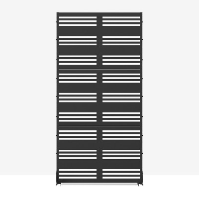 Lirago Galvanized Metal Garden Fence 72 in Outdoor Privacy Screen