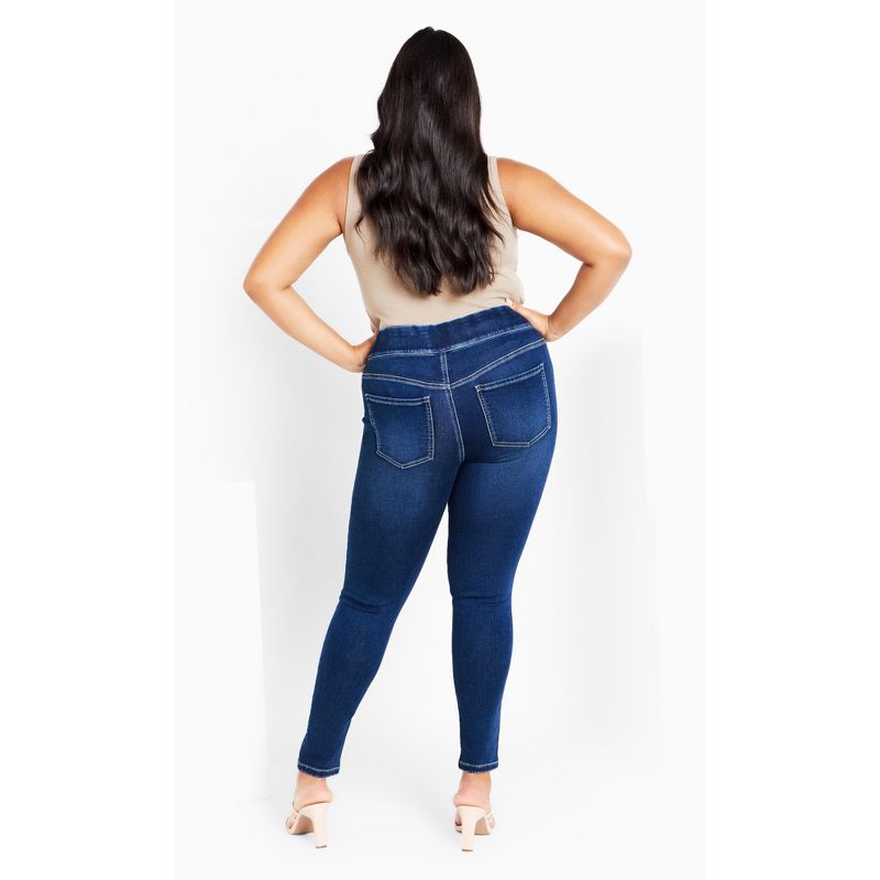 Women's Plus Size Hi Rise Jegging Jean Mid Wash - tall | AVENUE, 3 of 6