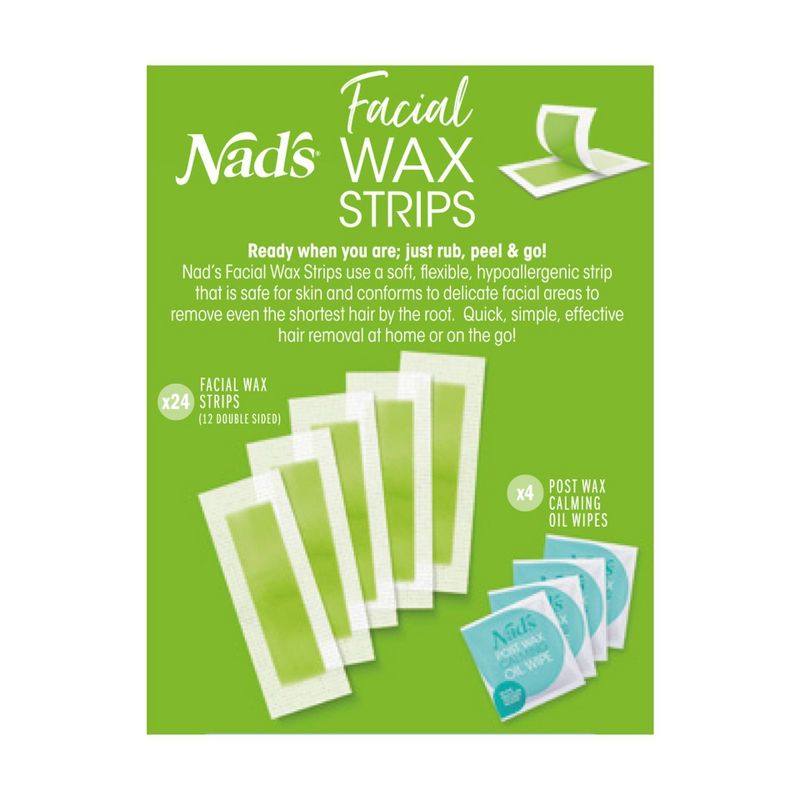 Nad's Facial Wax Strips - 24ct, 3 of 7