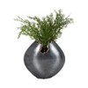Modern Glam Metal Vase - Decorative Accent for Home, Office, Bedroom & Living Room - Distressed Metallic Finish - Stylish Centerpiece - 11" Black - 3 of 4