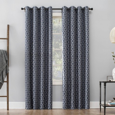 52 X84 Burke Twill Mosaic Extreme 100 Blackout Grommet Top