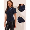 INSPIRE CHIC Women's Sequin Velvet Crew Neck Short Sleeve T-shirt - 2 of 4