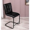 HomeRoots Tufted Black Upholstered Leather Dining Side Chair - 2 of 4