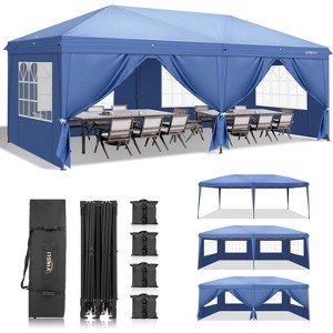 VINGLI 10x20 ft Pop Up Canopy with 6 Sidewalls, Outdoor Gazebo Tent with Carry Bag, Patio Event Tent, Commercial Canopy - 1 of 4