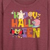 Women's - SpongeBob SquarePants - Happy Halloween Lightweight French Terry Wide Neck Long Sleeve Shirt - 2 of 4