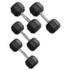 Rubber Coated Hex Dumbbell Weight Set, Multiple Sizes Exercise & Fitness Dumbbells,110LB Set, for Muscle Toning, Strength Building - 3 of 4