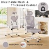 Lirago Ergo Chair w/Flip-Up Armrests - Adjustable Headrest & Lumbar, Gray Mesh - 3 of 4