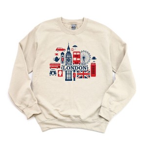 Simply Sage Market Women's Graphic Sweatshirt London Collage - 1 of 3
