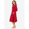 Jessica London Women's Plus Size Long Sleeve Stretch Ponte Dress - 4 of 4