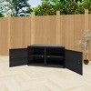 WELLFOR 88gal Outdoor Patio Garden Rattan Storage Box Black - 4 of 4