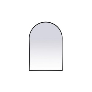 Elegant Lighting Metal Frame Arch Mirror 27x40 Inch in Black - 1 of 4
