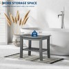 HDPE Shower Bench with Storage Shelf,Waterproof Shower Seat Stool Chair for Bathroom Bathtub - 2 of 4
