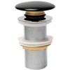 ALFI AB8055-BM Black Matte Ceramic Mushroom Top Pop Up Drain for Sinks without Overflow - 3 of 4