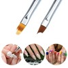 Unique Bargains Acrylic Nylon Gel Polish Drawing Design Nail Art Liner Brushes Gold Tone 1 Pc - 2 of 4