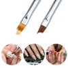 Unique Bargains Acrylic Nylon Gel Polish Drawing Design Nail Art Liner Brushes Gold Tone 1 Pc - image 2 of 4