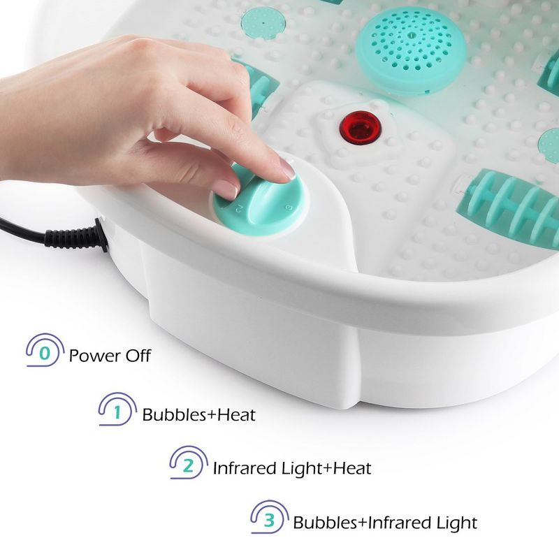 Belmint Foot Spa Massager with Heat, Bubbles Vibration and Massage Rollers, 4 of 8
