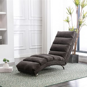 CAVINAS Comfy Massage Chair, Linen Fabric Recliner Accent Chair with Side Pocket, Ergonomic Chaise Lounge for Living Room, Bedroom - 1 of 4