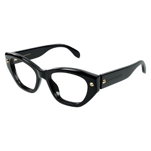 Alexander McQueen AM 0410O 001 Womens Cat-Eye Eyeglasses Black 52mm - 1 of 3