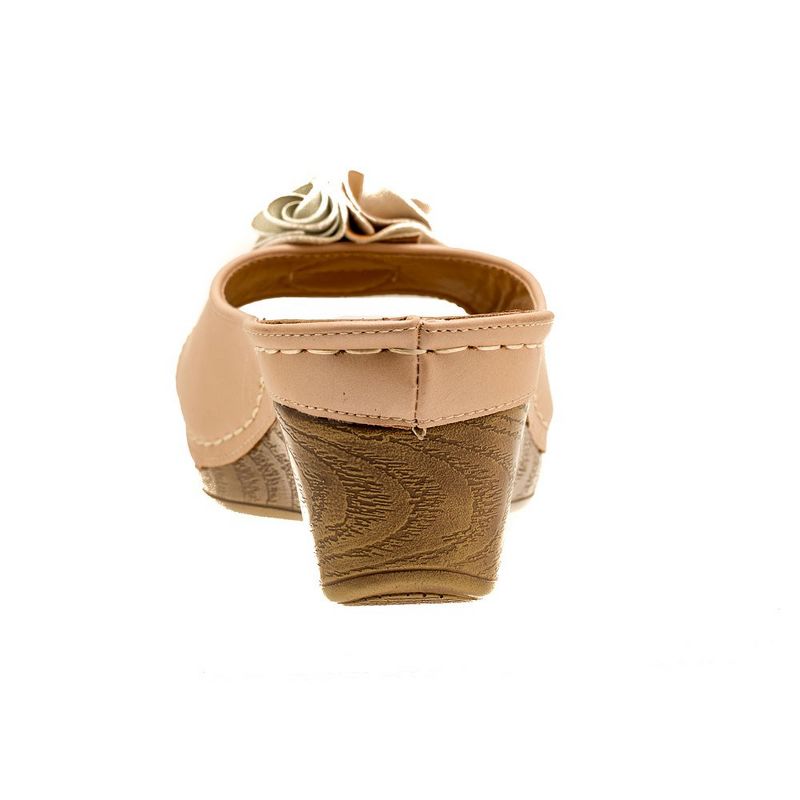 GC Shoes Sydney Flower Comfort Slide Wedge Sandals, 3 of 7