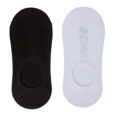 Pawz by Bearpaw Women's 6 Pack Invisible Thin No Show Liner Socks Ultra Low Loafer Hidden Liner Socks - Flat Socks for Women, White/Black