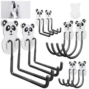 Munora 8-Piece Heavy Duty Self-Adhesive Wall Hooks, Stainless Steel with PVC Coating - Waterproof Rust-Proof for Bathroom Kitchen Home Organization - 1 of 4