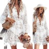 Coolmee Women's Swimsuit Coverups Lace Beach Cover Up Bathing Suit Swim Dress - 2 of 4