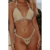 Moda Minx Lumiére 'Gold' Lurex Ruched Fixed Crystal Bikini Bottoms - 3 of 4