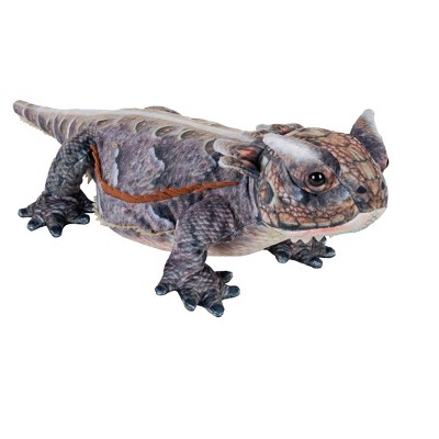 Wild Republic Living Earth Horned Lizard Stuffed Animal, 20 Inches
