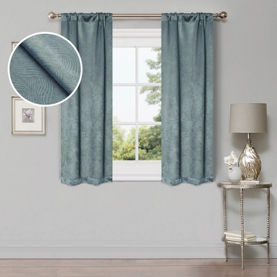 Modern Geometric Waves Room Darkening Semi-Blackout Curtains, Set of 2 by Blue Nile Mills