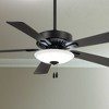 52" Minka Aire Industrial Indoor Ceiling Fan with LED Light Coal Black White Glass Diffuser for Living Room Kitchen Bedroom Family - 2 of 4