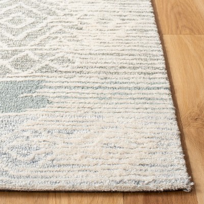 Gray and Natural Hand-Tufted Wool Area Rug 3' x 5'