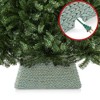 Casafield 22-Inch Water Hyacinth Christmas Tree Collar, Woven Tree Square Base Cover with Cord Cut Out, White - 4 of 4