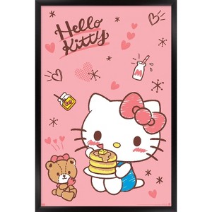 Trends International Hello Kitty: 25 Snack Time - Pancakes Framed Wall Poster Prints - 1 of 4