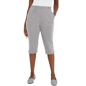 Jessica London Women's Plus Size Soft Ease Capri - 1 of 4