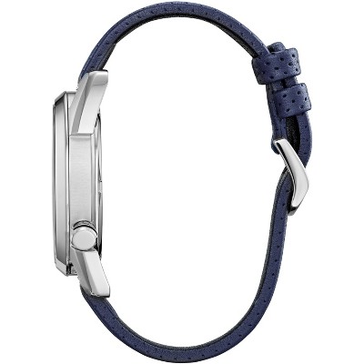 Citizen Marvel Eco-Drive featuring Spider Man 3-hand Silvertone Blue Leather Strap - image 3