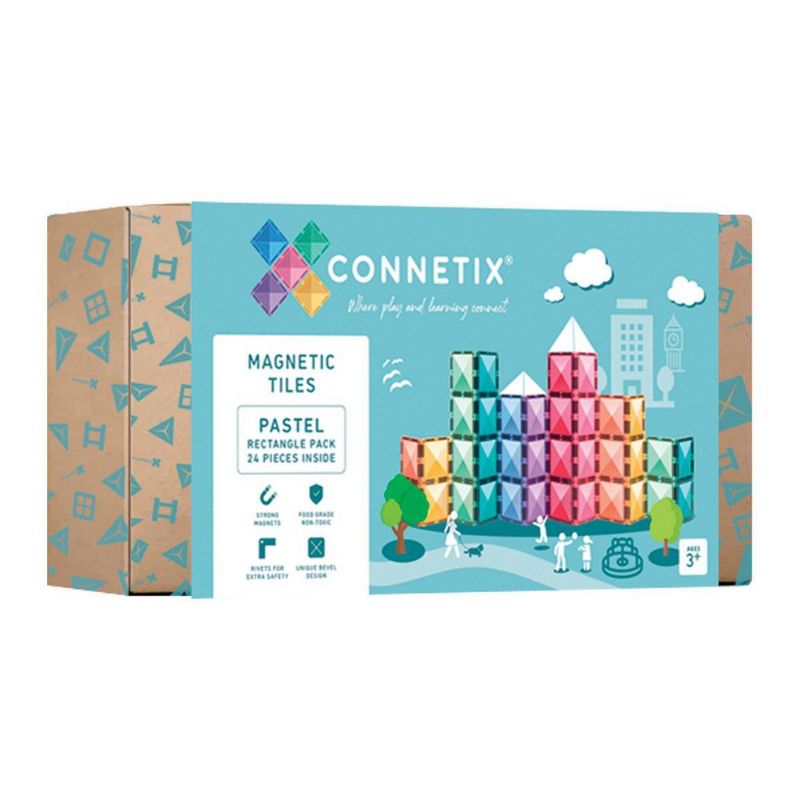 Connetix Colorful Magnetic Tiles Rectangle Pack - 24 Pieces, 5 of 6