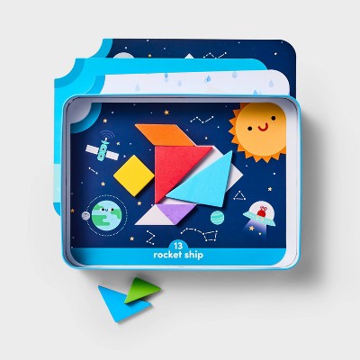 Magnetic Foam Tanagrams - Gigglescape™: Educational Tile Game, 48 Pieces, Ages 4+, Shapes & Colors, 2+ Players