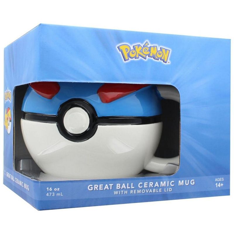 Just Funky Pokemon Great Ball Molded Mug with Lid, 2 of 4