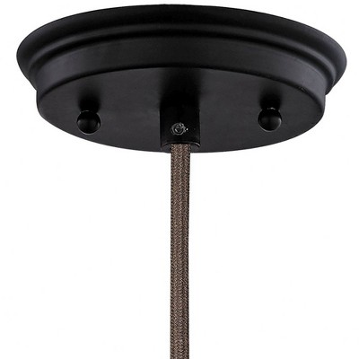 Danica Oil Rubbed Bronze Mini Pendant with Mercury Glass Shade