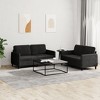 vidaXL Sofa Set Accent Loveseat Couch Settee for Living Room 2 Piece Velvet - 2 of 4