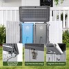 Aoxun Metal Storage Shed, Outdoor Waterproof Storage Cabinet 35 Cu.Ft  for Garbage Bin, Generator, and Lawn Mower, White - 2 of 4