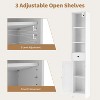 Tall Bathroom Storage Cabinet, 64.5" Modern Freestanding Cabinet with Open Shelf, Drawer & Door for Bathroom Organization, Storage Cabinet - 4 of 4