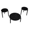 Vynxaria Modern 36-Inch Round Coffee Table with Imitation Marble Top - 4 of 4