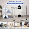 Vynxaria Chrome 1-Tier Utility Storage Shelves with Basket, Stackable Wire Organizer, 15" W x 13.8" D x 15" H - 3 of 4
