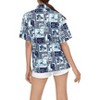 LA LEELA Women's Button Down Short Sleeve Summer Vacation Surfing Blouse Tops Hawaiian Holiday Club party Casual Shirts - 4 of 4